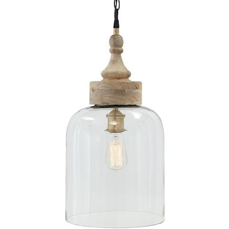 Faiz Transparent Glass Pendant Light 